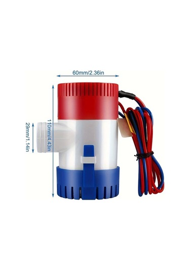 Honeybeeshop Yuksek Performansli 12v Dc 1100gph Dalgic Su Pompasi Bilgisayar Yatlar İcin Dayanikli Pp Malzeme Beyaz Su Temini Pompasi