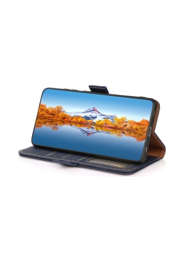 Moda Ctrx İphone Uyumlu 16 Pro Uyumlu Khazneh Yan Manyetik Litchi Hakiki Deri Rfıd Kılıf Diğer