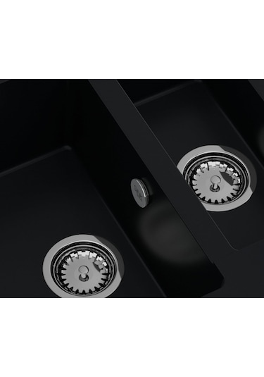 Franke Dominox Blanco Ukinox 1.5 Gözlü Granit Evye Sifon Takımı Yuvarlak Taşmalı