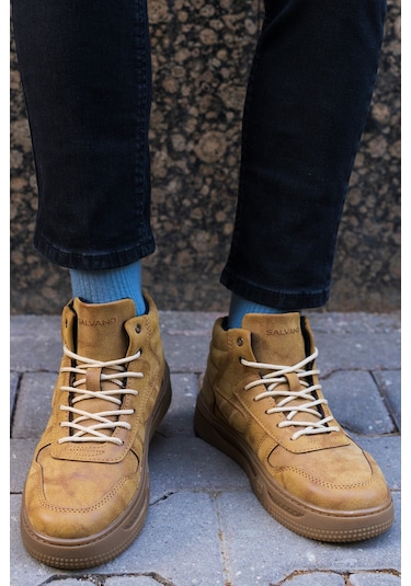 Salvano Merrıck Hı 3pr Camel Erkek High Sneaker 000000000101482853 Kahverengi