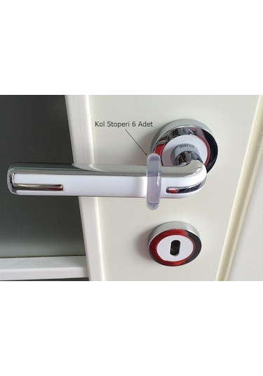 Metali Kapı Kolu Stoperi Tampon Şeffaf 6 Adet