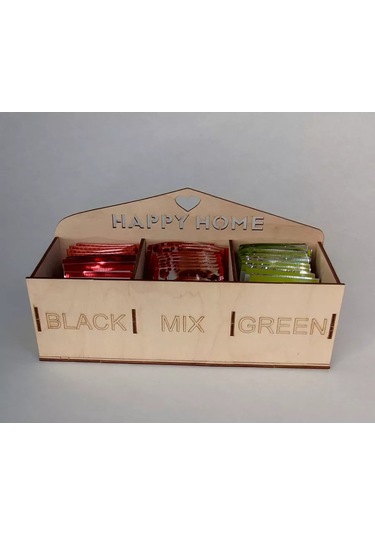 Woodiks Çay Poşeti Standı - "happy Home" 176271786 Diğer