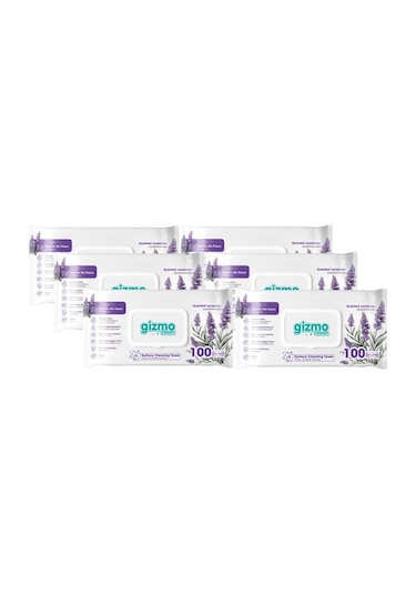 Gizmo Clean Yüzey Temizlik Havlusu Lavanta Kokulu 6 Paket 600 Yaprak Beyaz