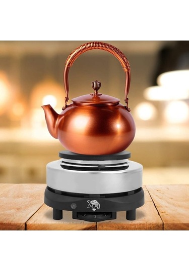 Jzcat Taşınabilir Elektrikli Tezgah Sobası Çay Kahve Mutfak Bej Altın - Gümüş