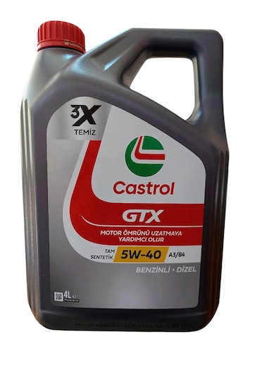 Castrol Gtx 5w-40 Tam Sentetik Motor Yağı 4 L