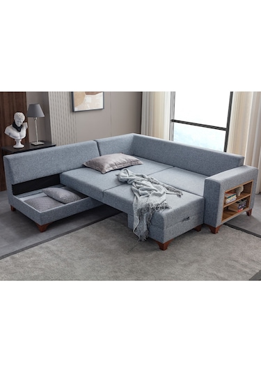 Eymense Tloft Köşe Koltuk Takımı Gri Sol Köşe