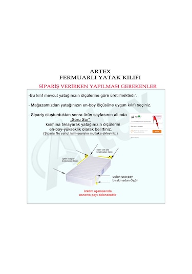 Artex 150X200 Fermuarlı Yatak Kılıfı Yatak Koruyucusu Yatak Örtüsü Nevresim