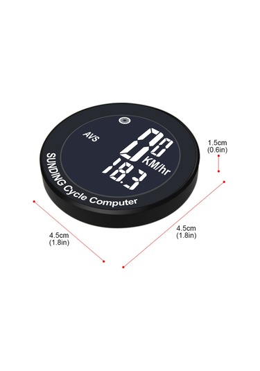 Aubyhe Bisiklet Hızı Ve Mesafe Ölçer, 16 Fonksiyonlu, Arka Işık Sürekli Açık, Spor Ve Günlük Kullanım İçin İngilizce Ekranlı Kompakt Sayaç Siyah