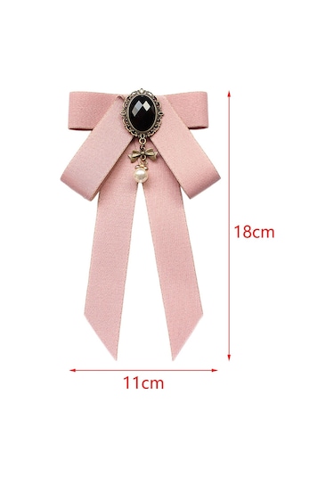 Suntek Şerit Yay Broş Üniforma Bluz Öğrenci Için Pembe