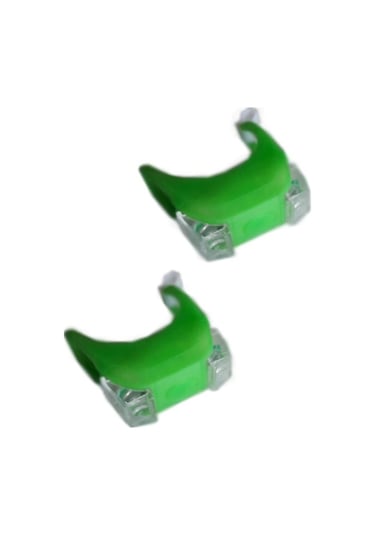 Bisiklet Silikonlu Işık Seti Far Stop + Pil Çok Renkli