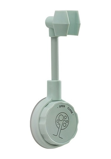 Primepickings Yeşil Evrensel 360 Ayarlanabilir El Duşu Başlığı Tutucu Kendinden Yapışkanlı Duş Başlığı 2 Katlı Gri