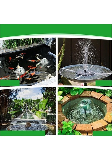 Pazly Suntek Güneş Enerjili Su Pompası Kiti Dıy Bahçe Çeşmesi 1,5w Wb