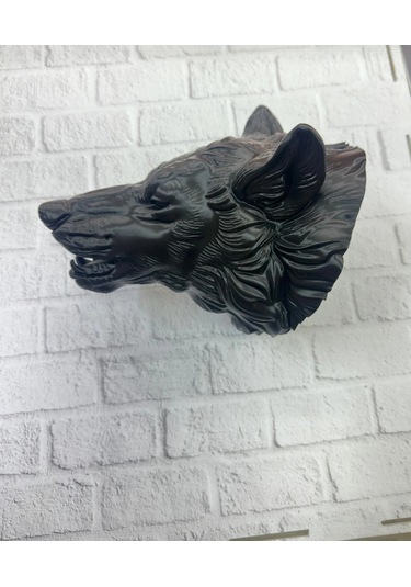 Siyah Ayı Figürü Duvar Dekoru Asılabilir Hediyelik Heykel 25x19 Cm