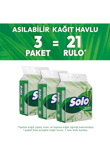 Solo Asılabilir Kağıt Havlu 1=7  3'lü