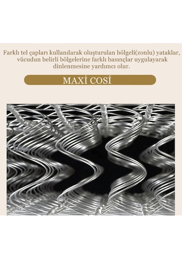 Uzunbebe Maxi Cosi Gold 120X190 Soft Ortopedik Yaylı Yatak