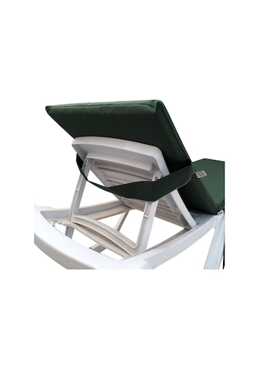 Mirzade Standart Fermuarlı Şezlong Minderi Su Geçirmez Kumaş-koyu Yeşil