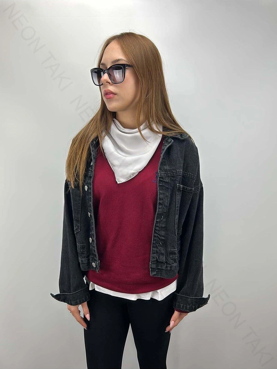 Açık Gri Renk, Fular 11, 57cmx57cm Açık Gri