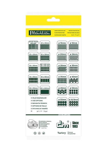 Pacıfıc Bej Yapışkanlı Karma Eva 20x20, 25x25 - Ø 20mm,ø 25mm