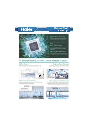 Haier AB71S2SG1FA 24000 BTU A++ Kaset Tipi Inverter Klima