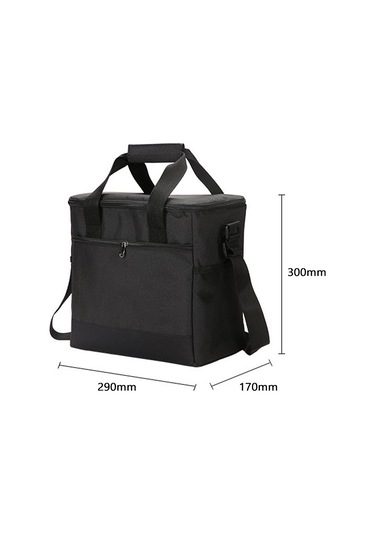 Yaozixa Siyah Isı Saklama Çantası - Isıtma-sojutma Fonksiyonu, Su Geçirmez, Çok Amaçlı: İş, Kamp, Piknik, Yemek Taşıma Siyah