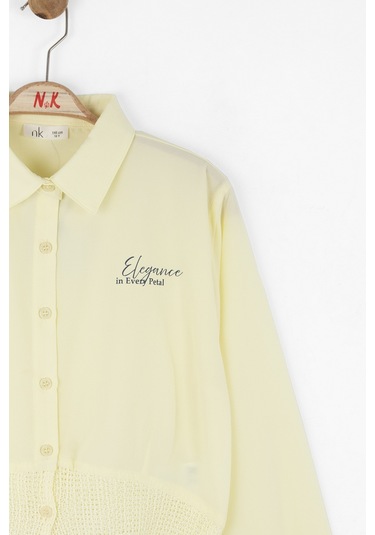Nk Kids 38816 Kız Çocuk Sarı Petal Gömlek Sarı