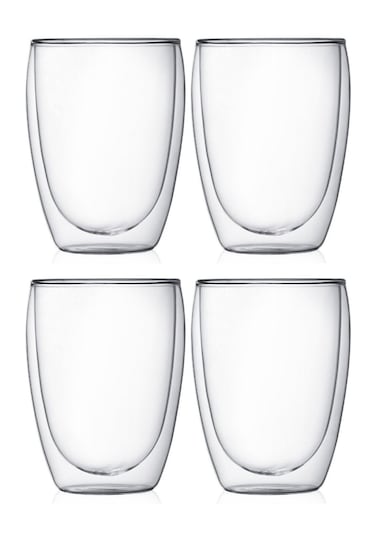 4 Adet 300 Ml Yeni Çift Cidarlı Çay Ve Kahve Bardağı