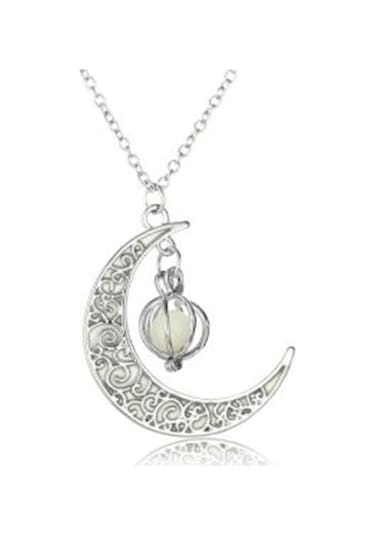 Karanlıkta Parlayan Ay Yıldız Moon Kolye Çok Renkli