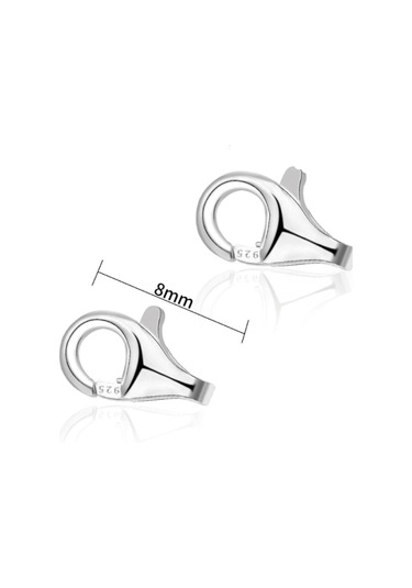 925 Ayar Gümüş Kolye Kilidi Armut Model 1 Adet 5 Mm