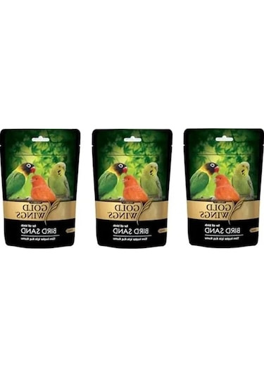 3'lü Gold Wings Premium Kuş Kumu, 250 Gr Paket