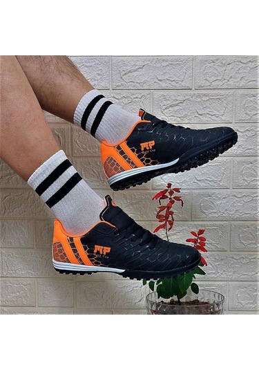 M.p 1356 Siyah-turuncu Halısaha Futbol Ayakkabısı 001