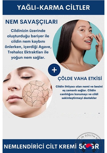 Dermal Dr+ Medm Facial Aqua Yağlı ve Karma Cilt Nemlendirici Krem 50 G