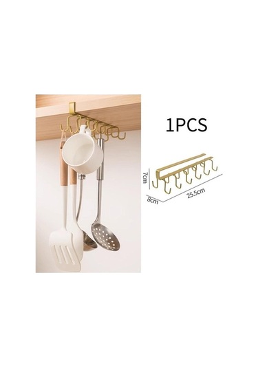 Trendooze Kabin Raf Kahve Kabası Tutucu, Altın Kemerli Askı Altı Altın