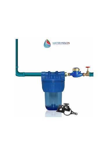 WaterMelon 5 Inç Daire Bina Sayaç Girişi Pas Çamur Kireç Önleyici Su Arıtma Pratik Yıkanabilir Filtre