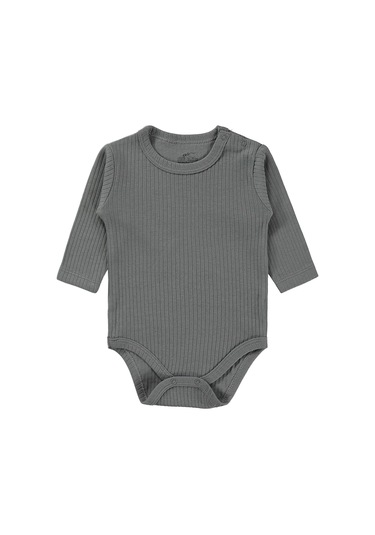 Minidamla Baby Minidamla Uzun Kol Basic 3'lü Set 1-18 Ay Çıtçıtlı Badi - Mavi