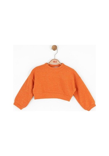 Nk Kids Kız Bebek Simli Kazak-15108 Turuncu