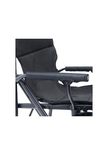 Uquip Roxy Comfort+ Black Edition Yüksek Konforlu Katlanır Kamp Sandalyesi Siyah