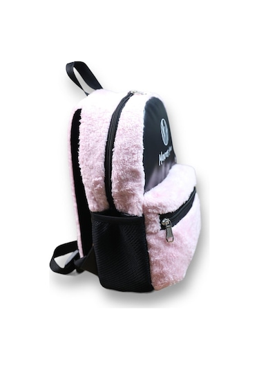 Monte Lui Mnt3637 Peluş Sırt Çantası Pembe Siyah