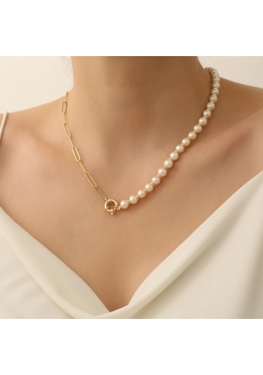 925 Ayar Gümüş Creamrose Tatlı Su İncisi Set-7.50mm