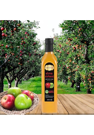 Hanzade Bitkisel Elma + Alıç + Enginar Sirkesi 500 ML 3'lü Set