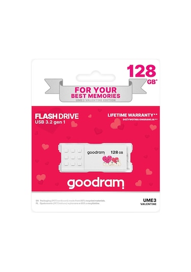 Goodram Valentine Edition 128gb Usb 3.2 Type-a Beyaz