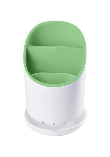 Yeşil Plastik Boşaltma Kaşık Çubuklarını Tutucu Kafes Mutfak Sofra Depolama Rafı