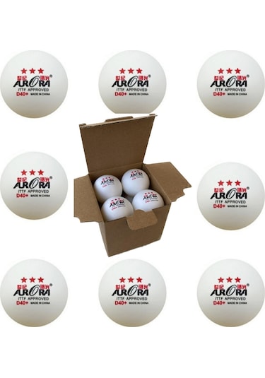 Aurora 3 Yıldızlı Masa Tenisi Maç Topu İttf Onaylı 8'li Kutu