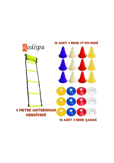 Kodispa 12'li 17'cm Hunili Antrenman Seti 2 Çok Renkli