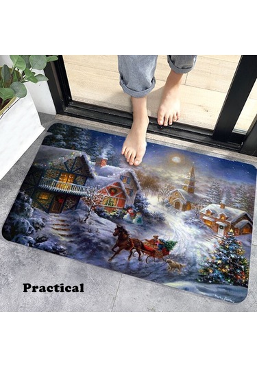 Suofeng Noel Temalı Giriş Matı 40x60cm - Ev Dekorasyonu, Temizlik Ve Güvenlik Sağlar - Dışarıda Ve İçeride Kullanılabilir