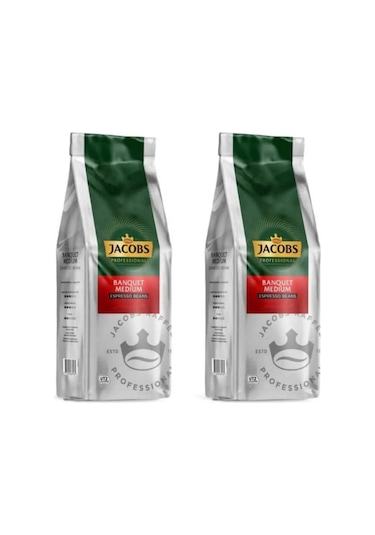 Jacobs Banquet Medium Espresso Beans Çekirdek Kahve 2 x 1 KG