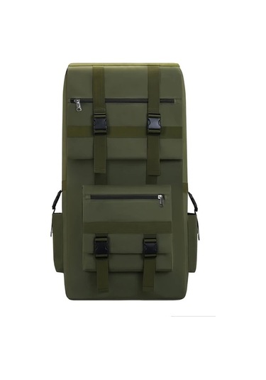 Dashanshop 120l Büyük Kapasiteli Siyah 31.1x15.75x10.63inch Sırt Çantası Dayanıklı Polyester Ayarlanabilir Kayışlar Çok Bölmeli Kampçılık Gezi Altın