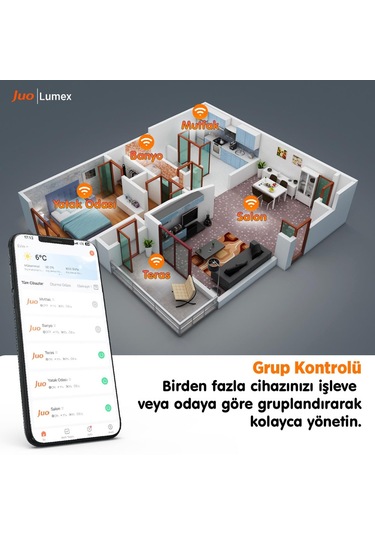 Juo Lumex Akıllı Ampul 9W Led Rgb Wifi & Bluetooth