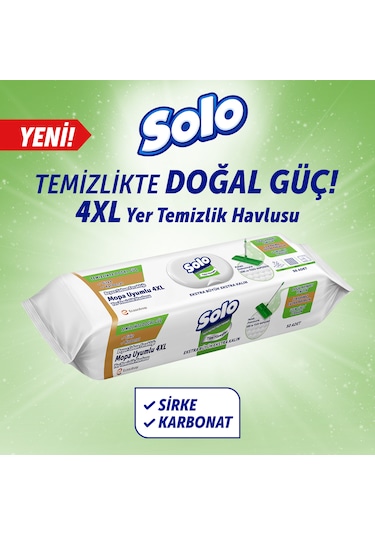 Solo Beyaz Sabun Ferahlığı Mop Uyumlu Yüzey Temizlik Havlusu 3'lü