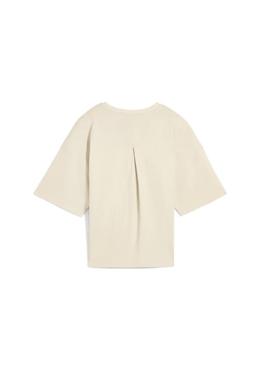 Puma Her Oversized Kadın Bej Günlük Stil T-shirt 68814887