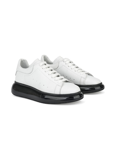 Ziya, Erkek Hakiki Deri Sneaker 143423z120 Beyaz Beyaz